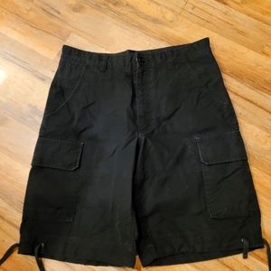 Mens Banana Republic black cargo shorts, size 31, excellent condition